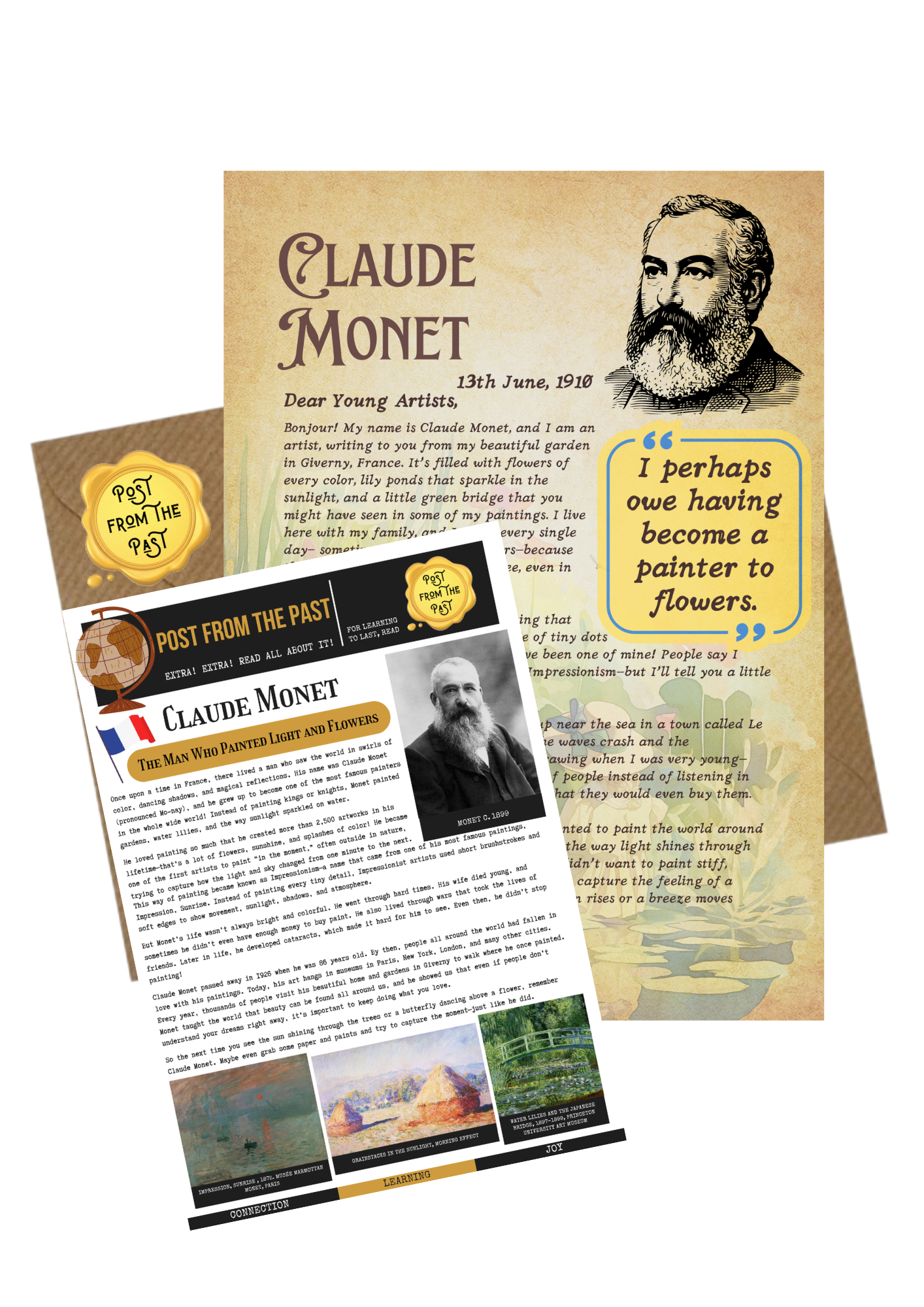 Claude Monet Letter - Impressionist Artist