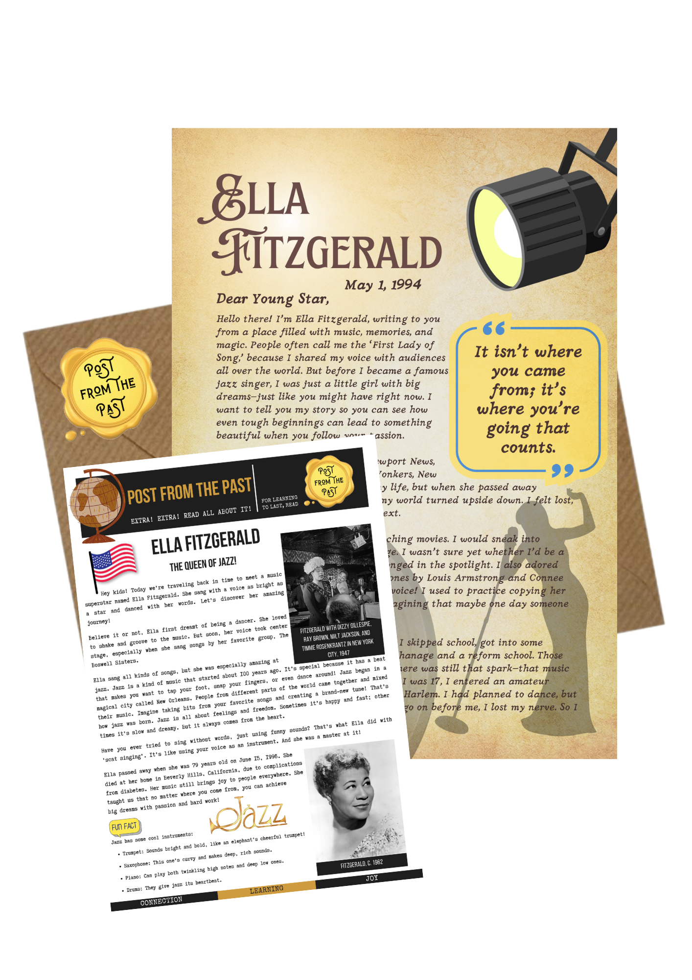 Ella Fitzgerald Letter - Songstress