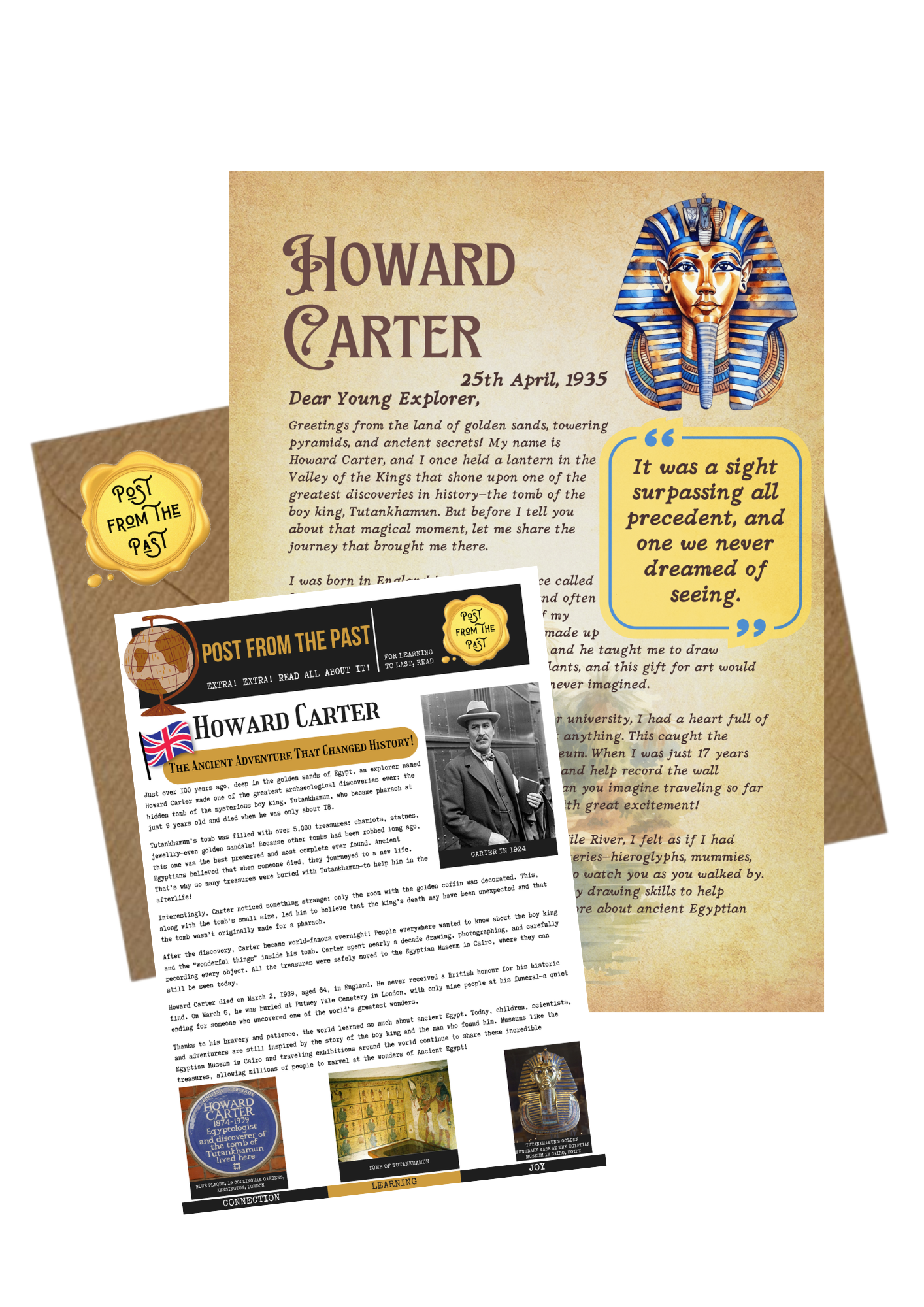 Howard Carter Letter - Egyptologist