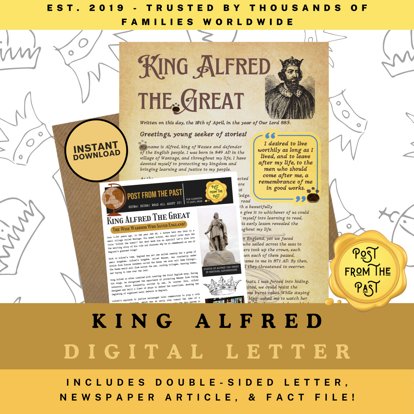 King Alfred the Great DIGITAL Letter - King