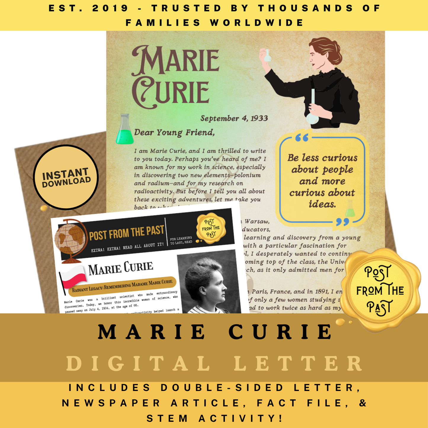 Marie Curie DIGITAL Letter - Scientist
