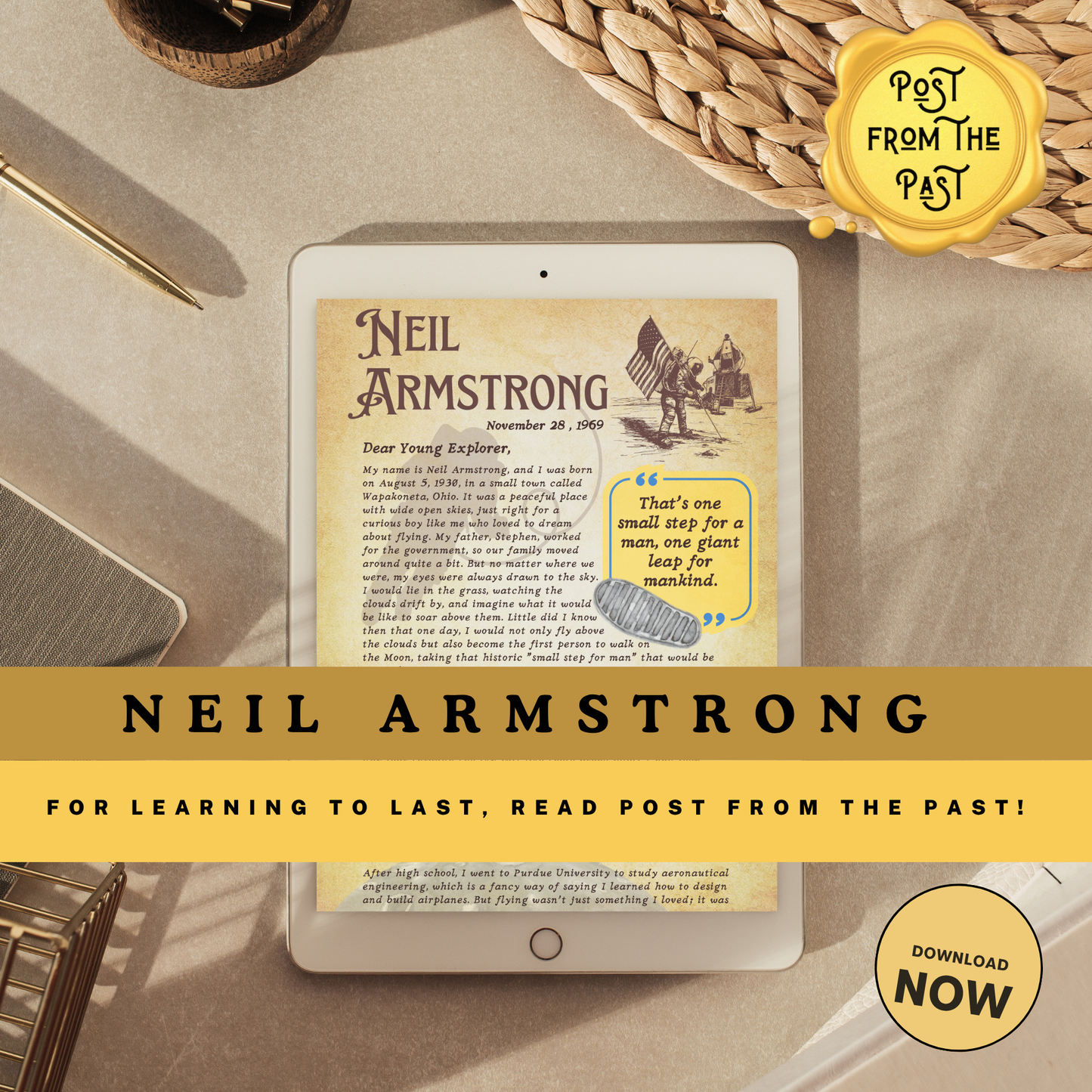 Neil Armstrong DIGITAL Letter - Astronaut