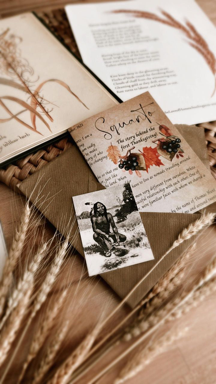 Squanto Letter - Story of the 1st Thanksgiving