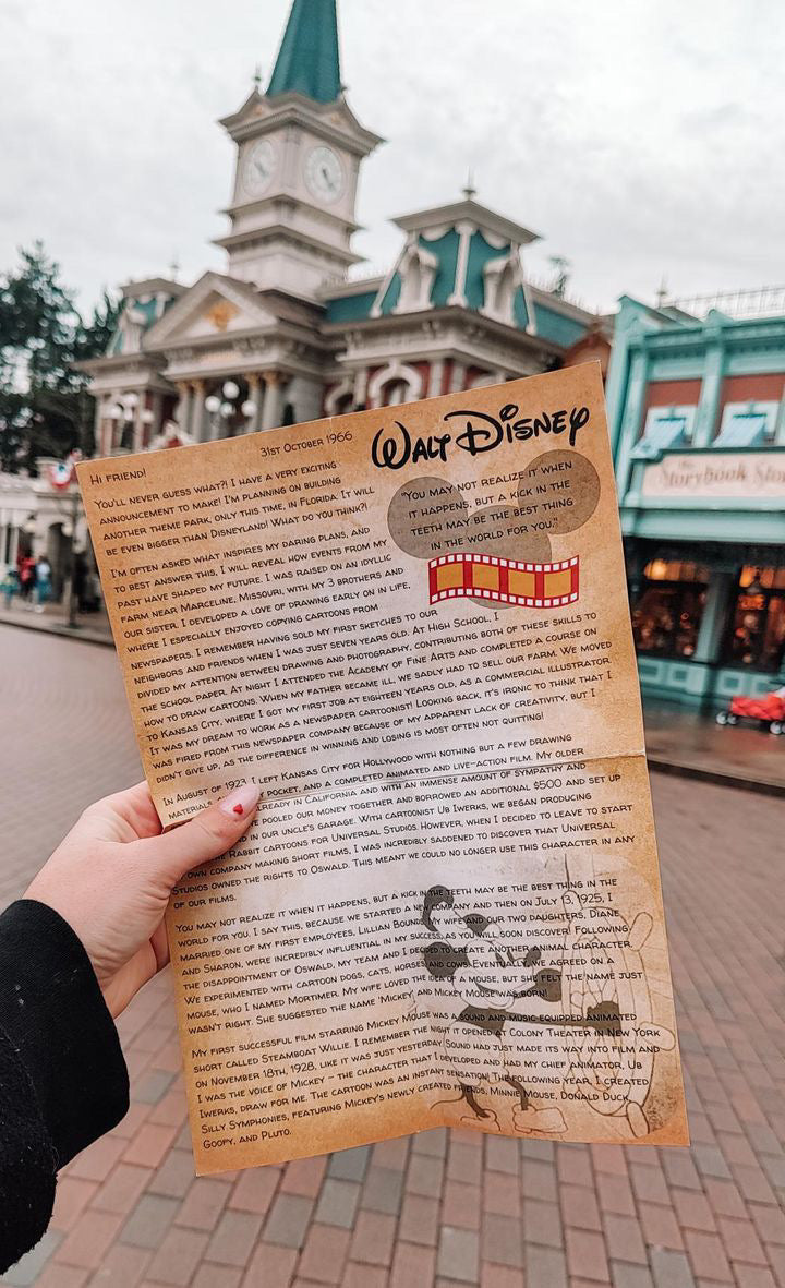 Walt Disney Letter - Entrepreneur