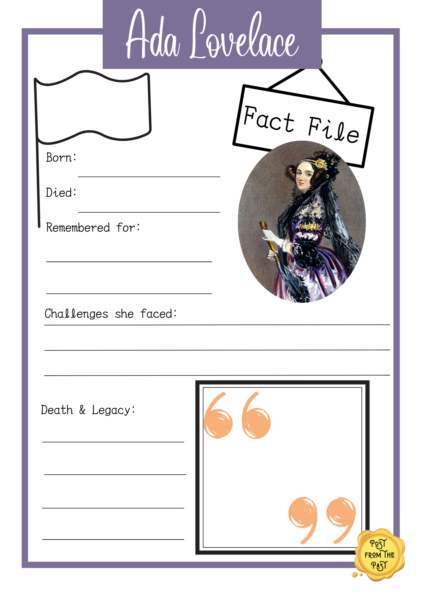 Ada Lovelace Fact File