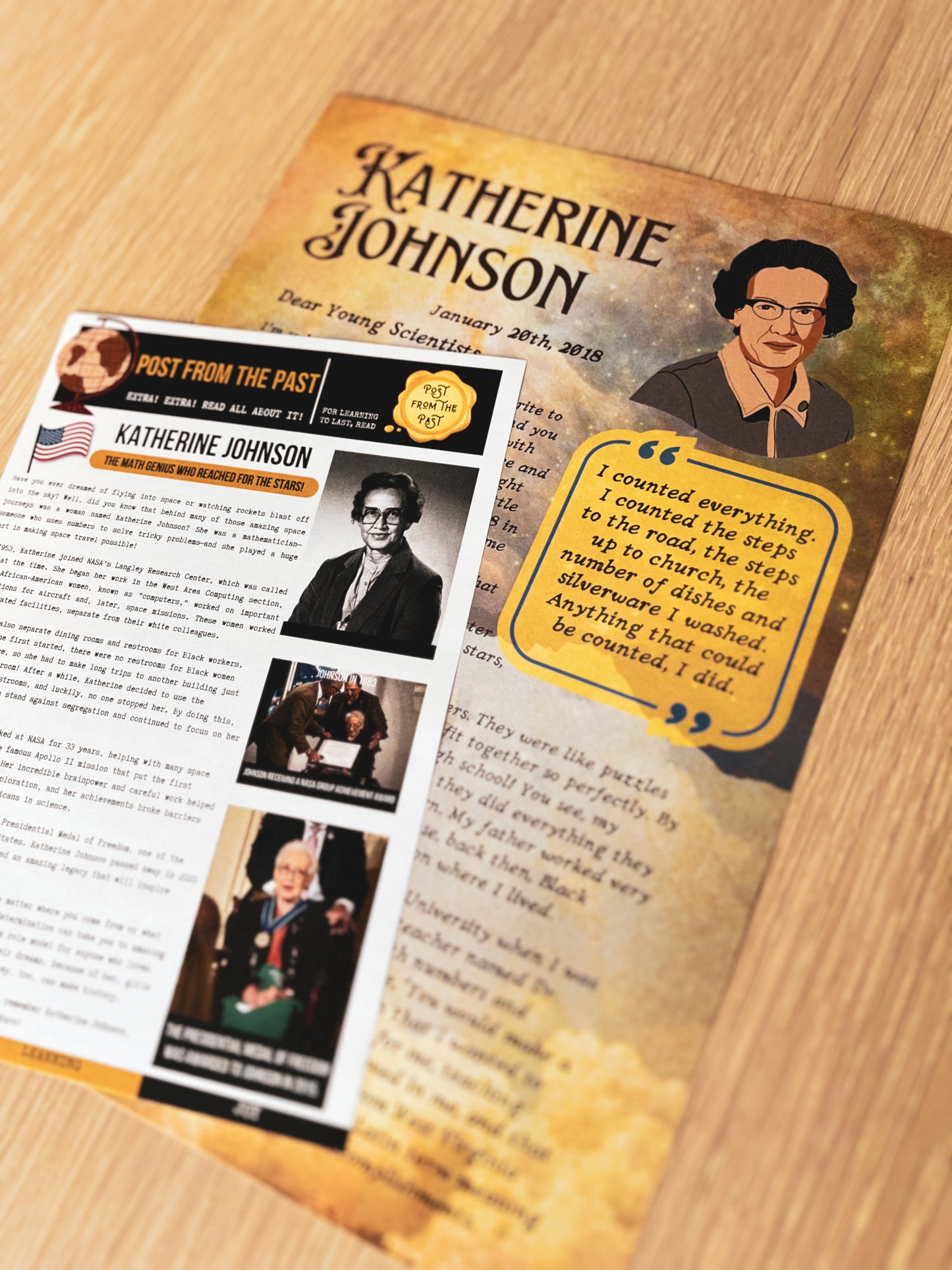 Katherine Johnson Letter - Mathematician