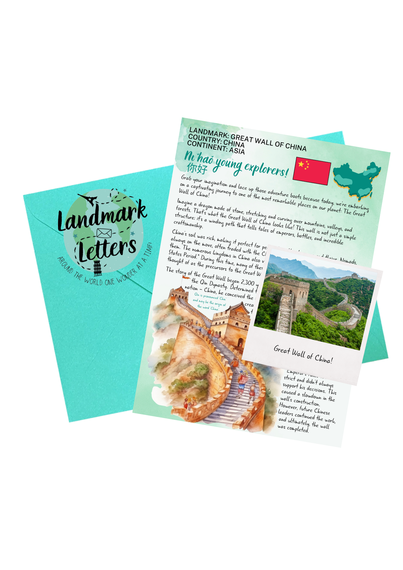 Great Wall of China - Landmark Letters