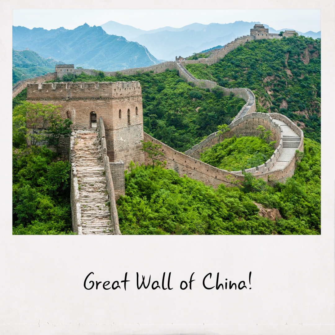 Great Wall of China - Landmark Letters