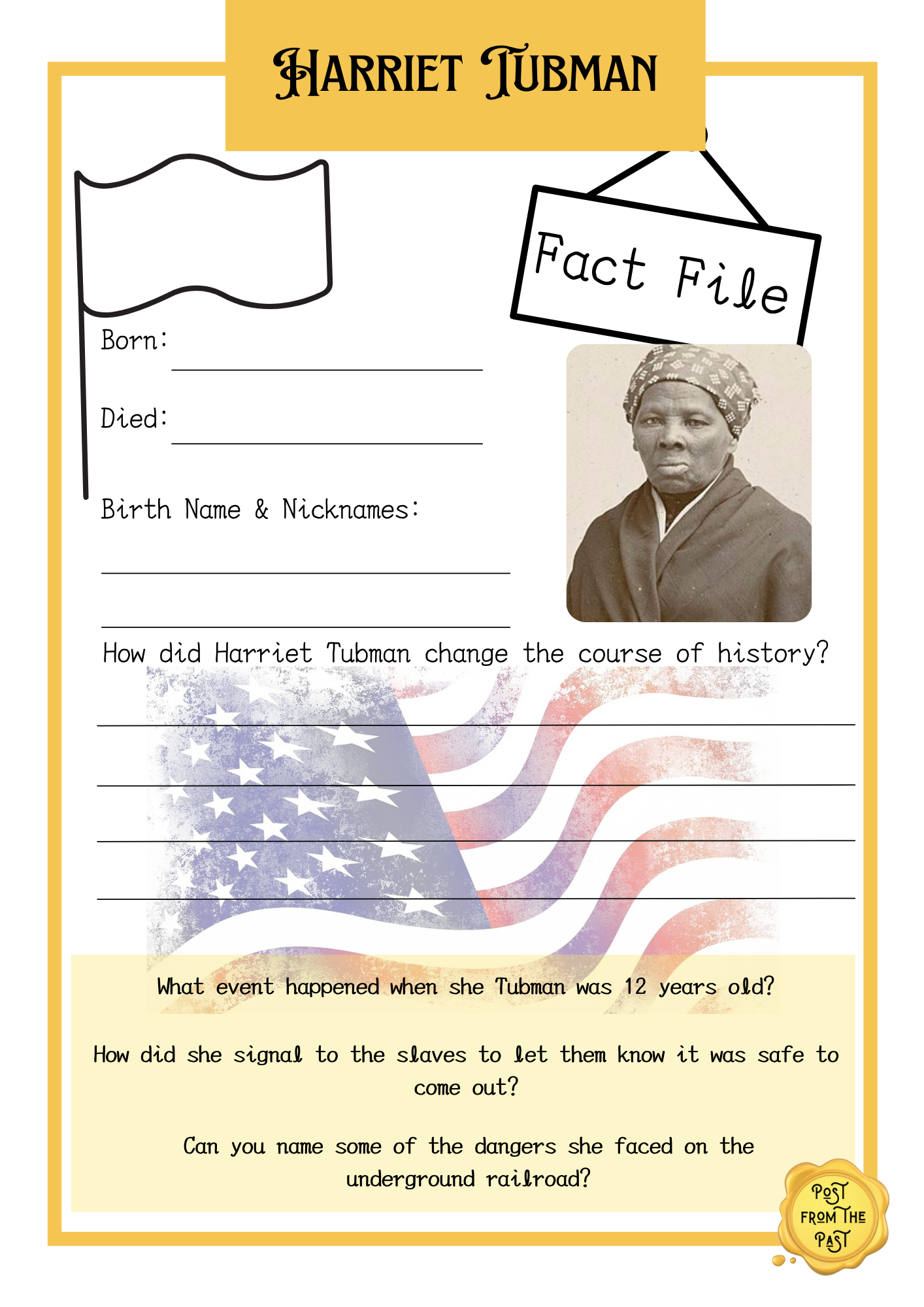 Harriet Tubman Letter - Abolitionist