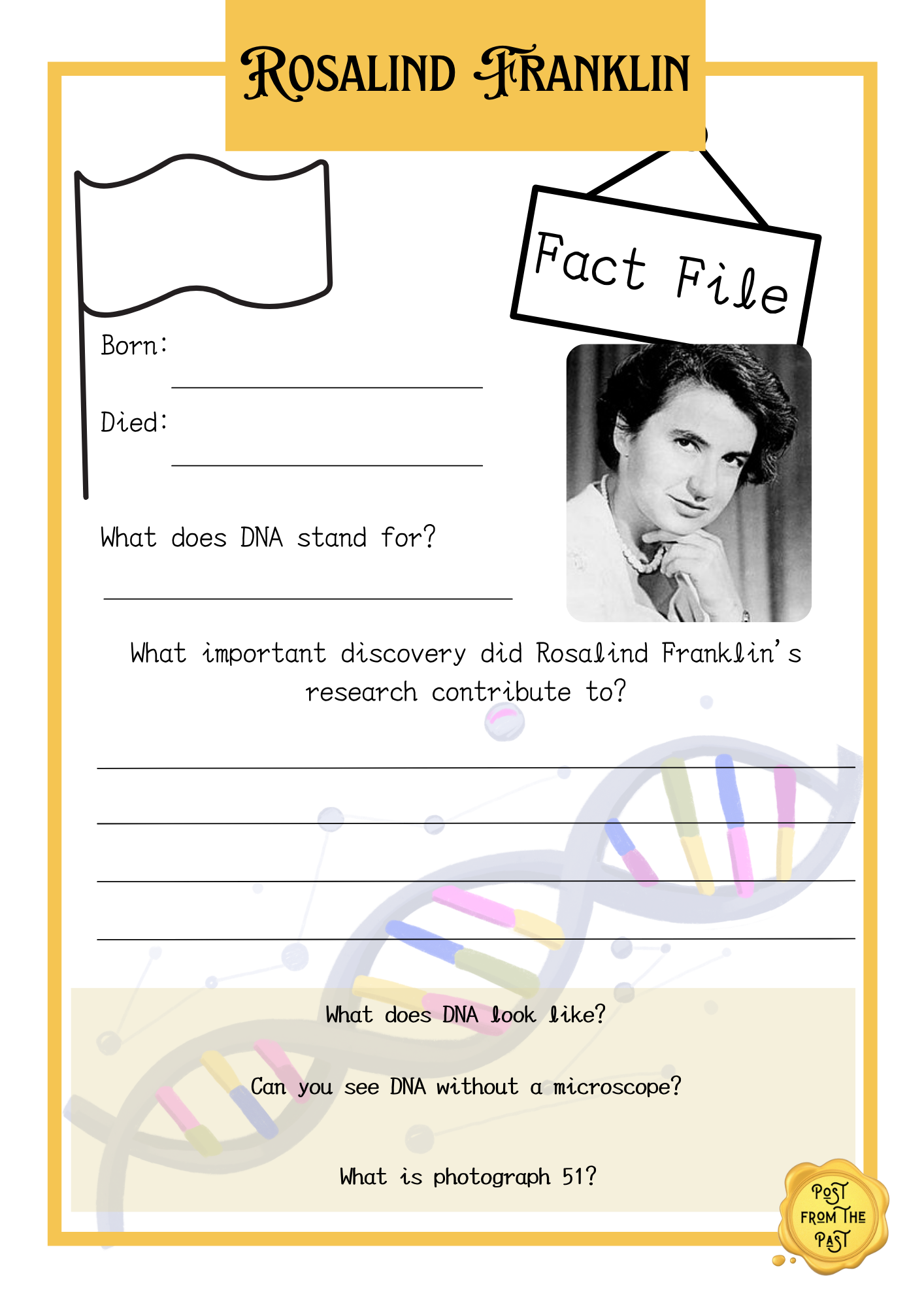 Rosalind Franklin Letter - Scientist