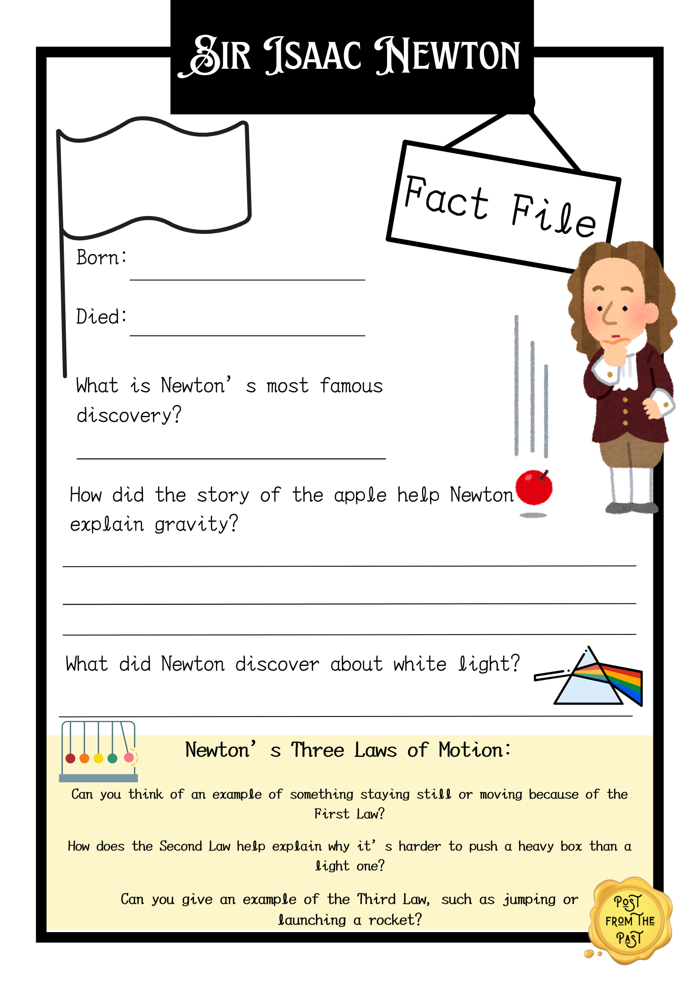 Sir Isaac Newton Fact File