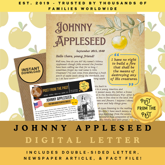 Johnny Appleseed DIGITAL Letter - Legendary American Orchardist