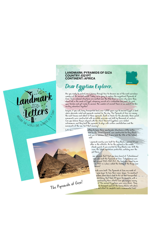 Pyramids of Giza- Landmark Letters