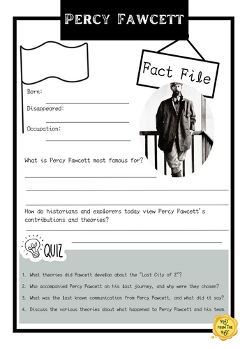 Percy Fawcett Fact File