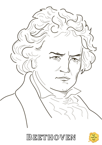 Beethoven Colouring Page