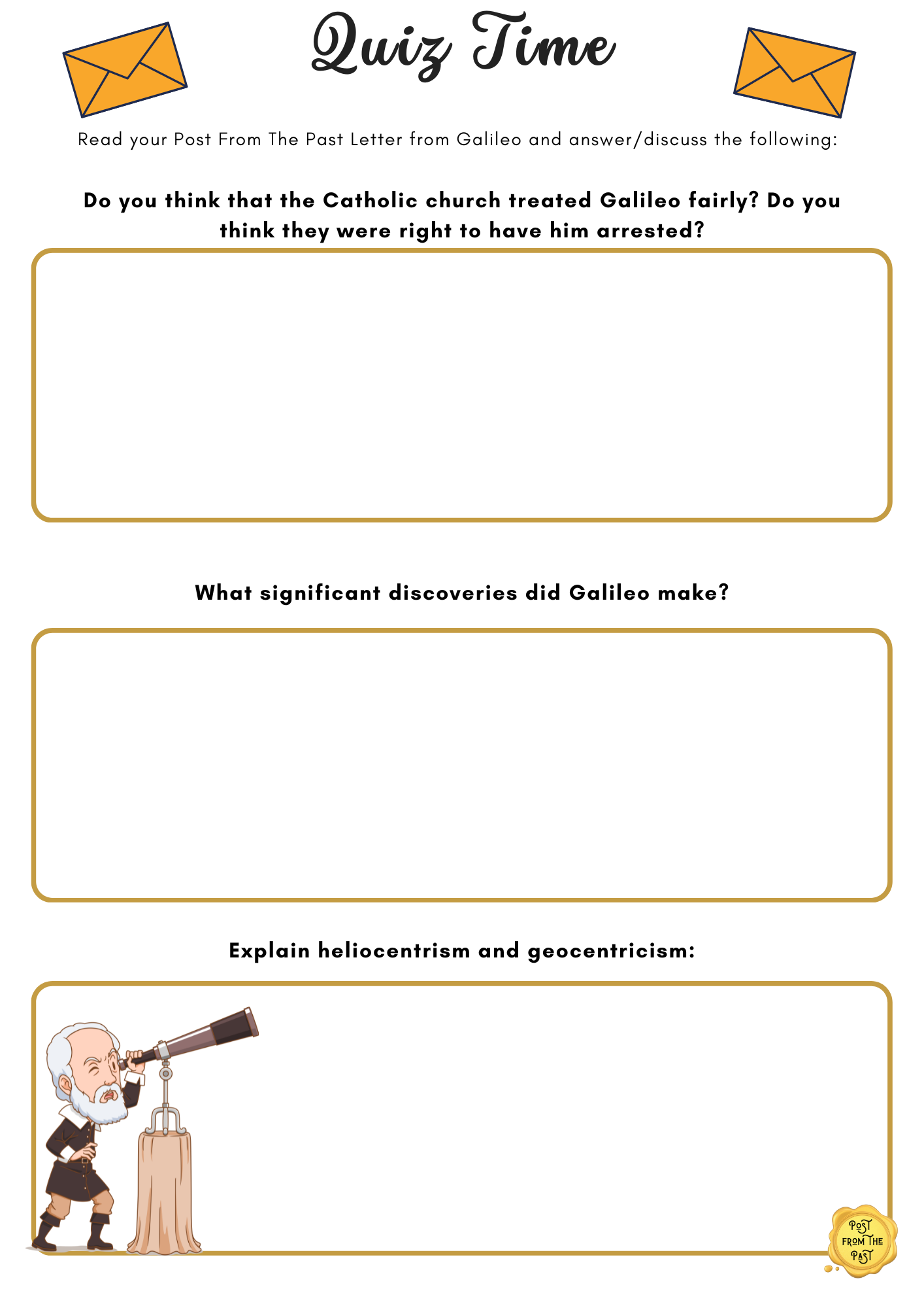 Galileo Letter - Astronomer