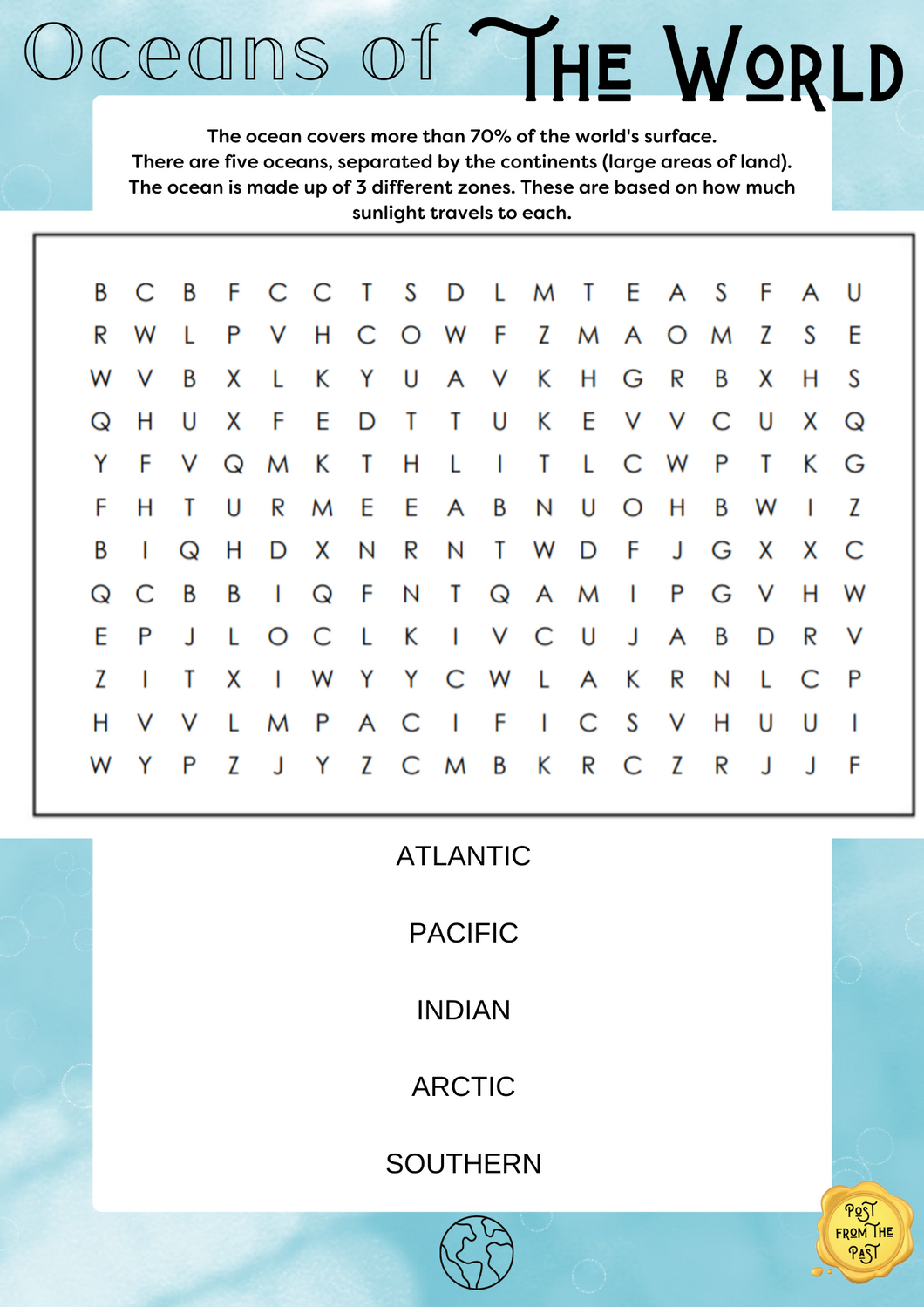 Jacques Cousteau Word search