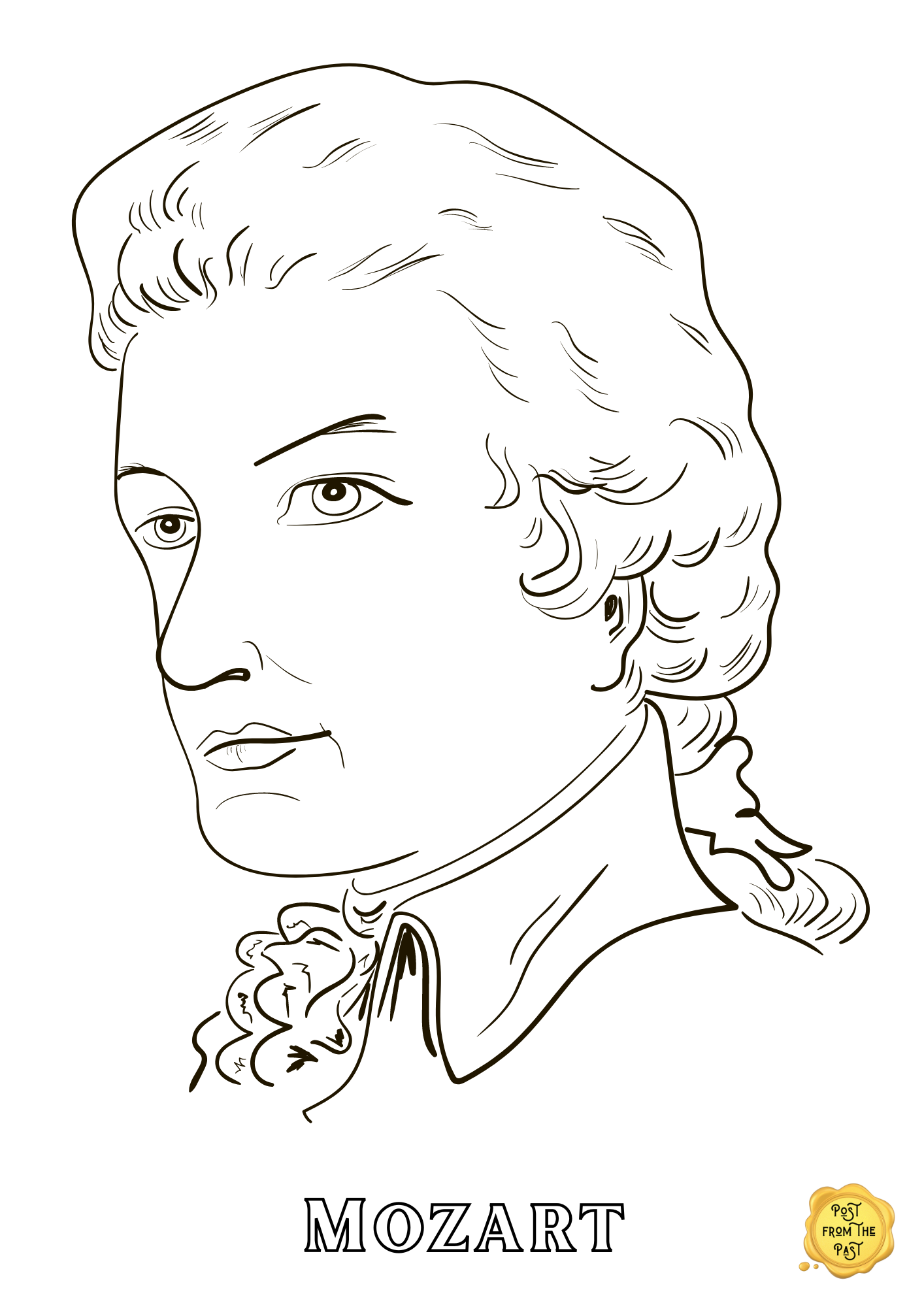Mozart Colouring Page