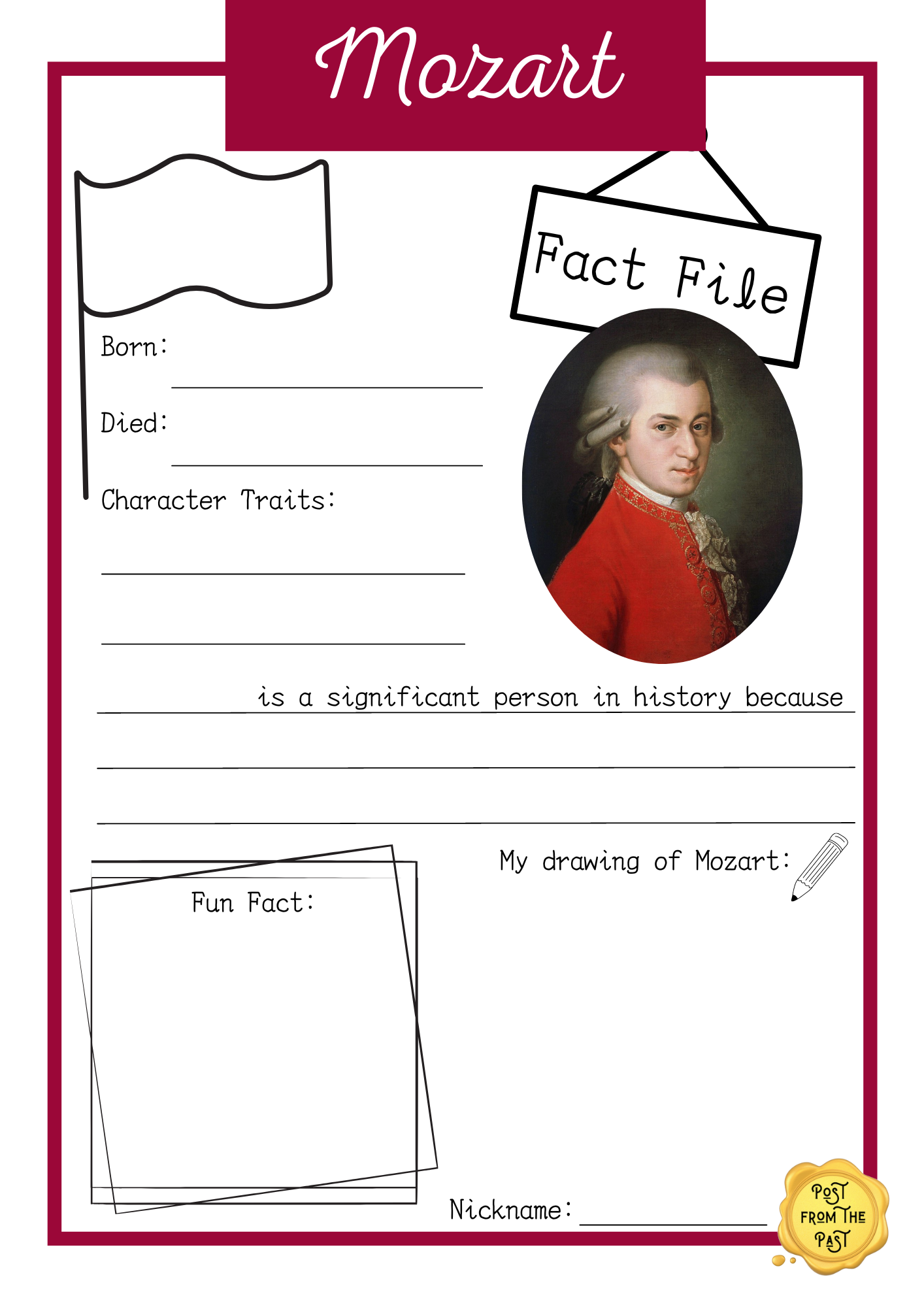 Mozart Letter - Austrian Composer