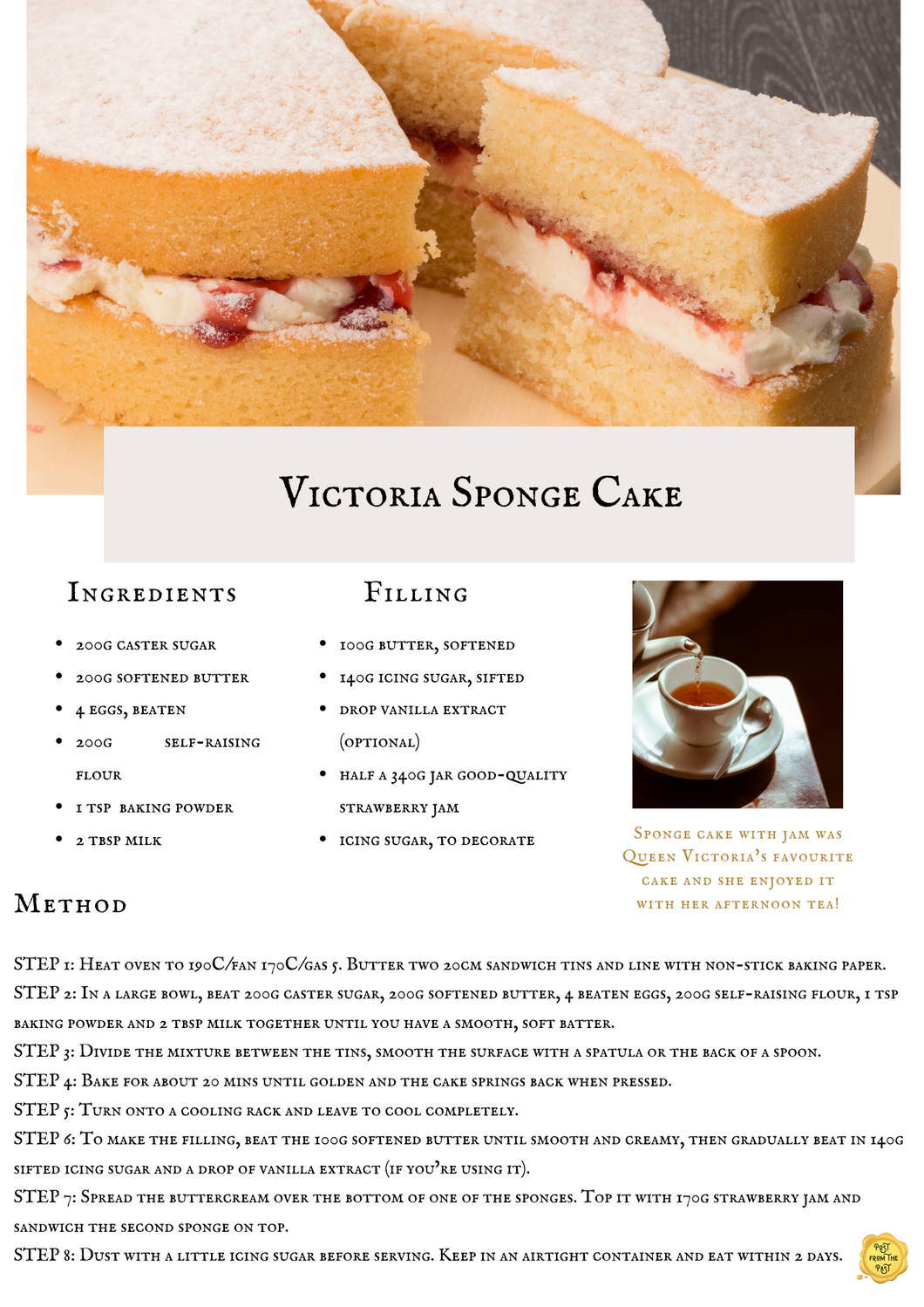 Queen Victoria - Victoria Sponge Cake Recipe