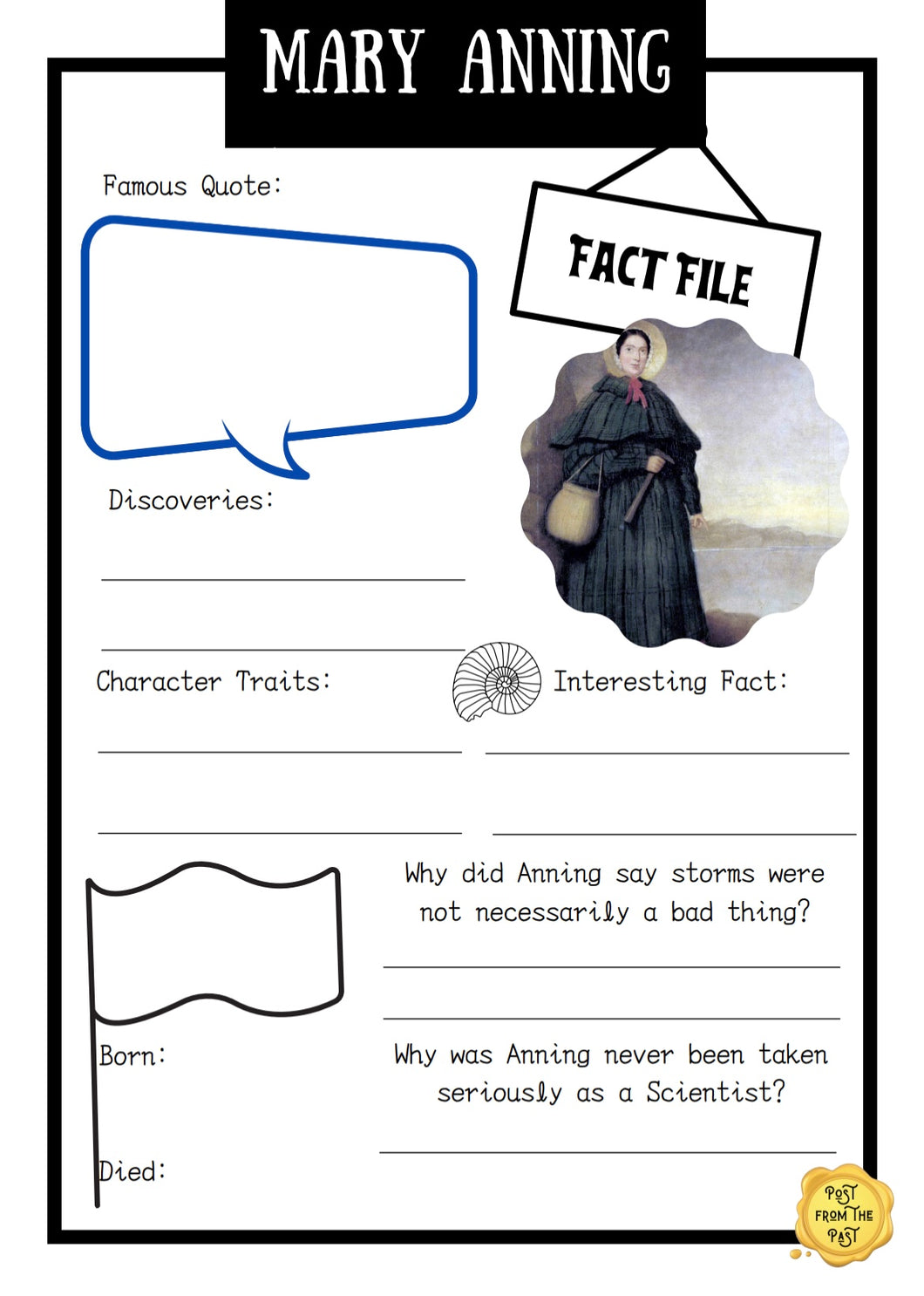 Mary Anning Fact File