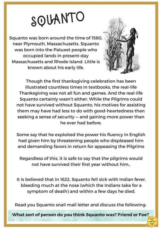 Squanto - Friend or Foe?