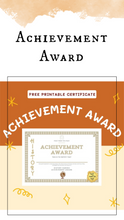 Load image into Gallery viewer, FREE Achievement Award Certificate