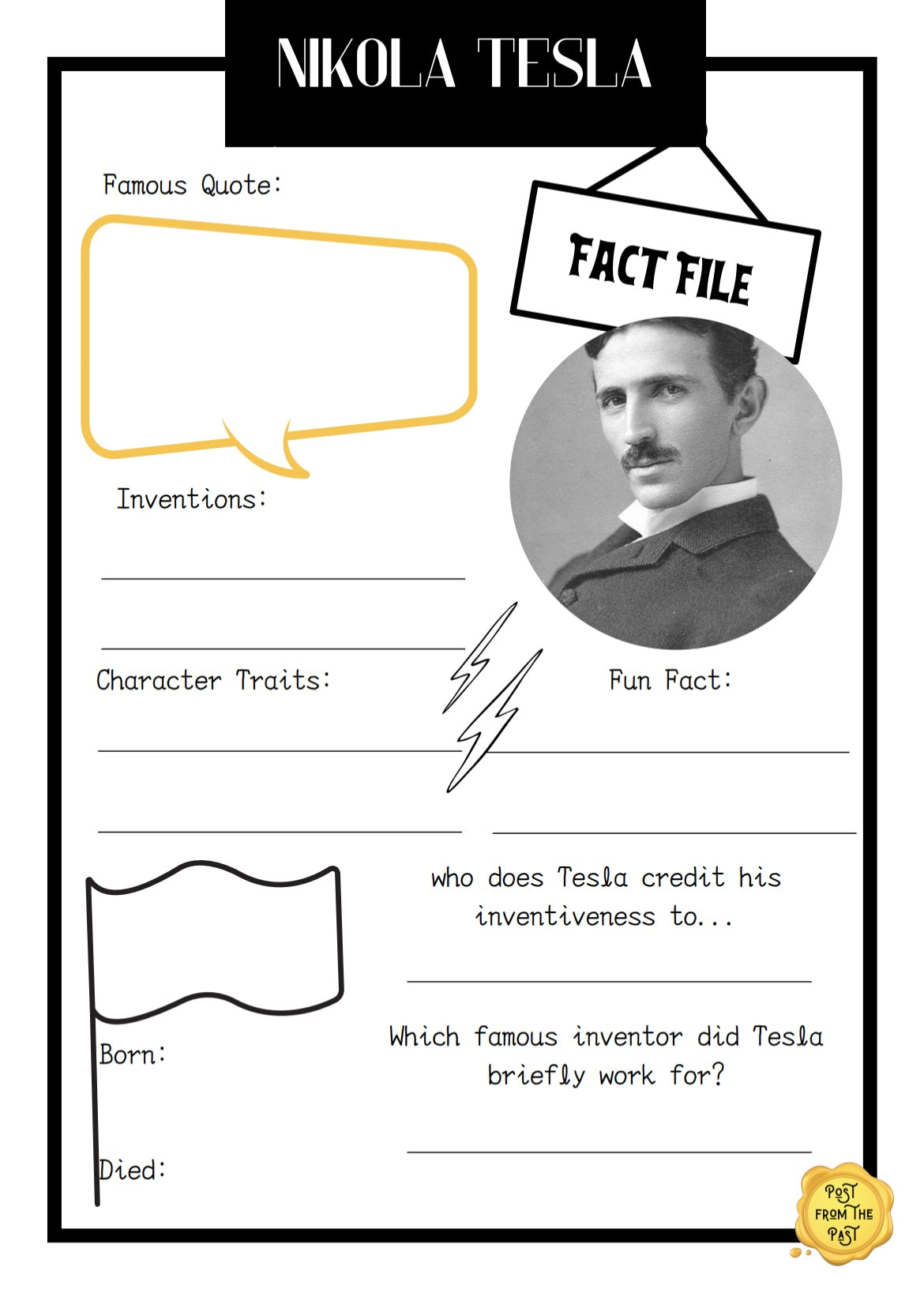 Nikola Tesla Letter - Electrical Engineer