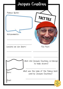 Jacques Cousteau Fact File