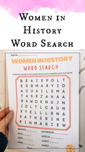 Load image into Gallery viewer, FREE Women in History Word Search