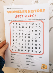 FREE Women in History Word Search