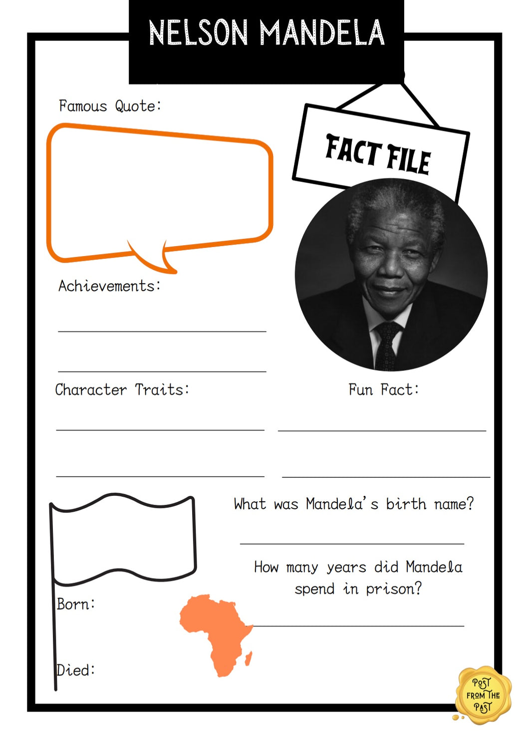 Nelson Mandela Fact File