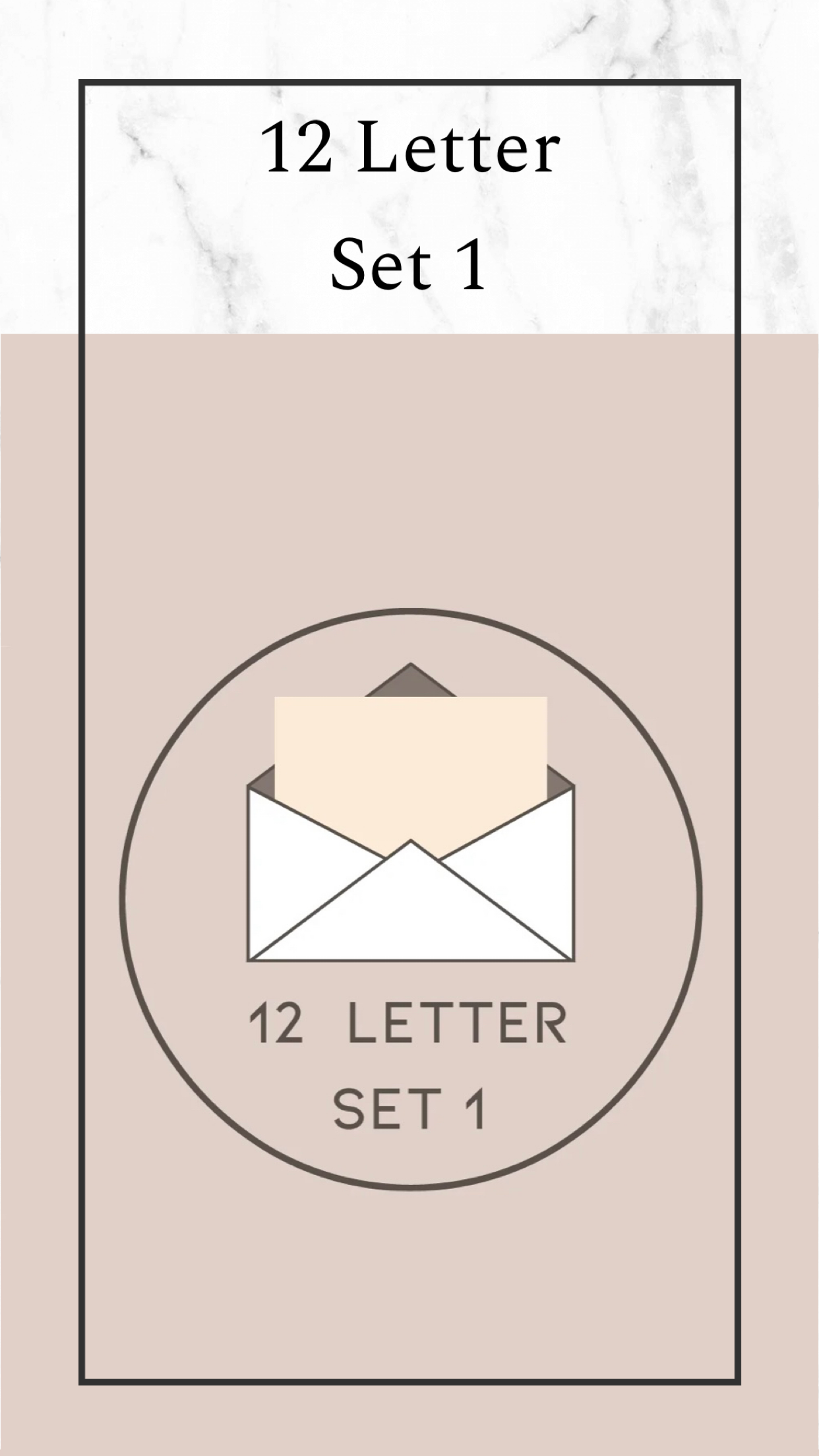 12 Letter Set 1